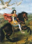 Pierre Mignard Louis XIV of France riding a horse oil painting reproduction
